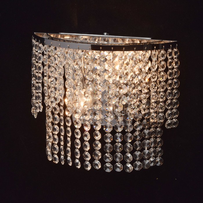 Бра "Изабелла" 2x40W E14 хром 21x25x12см