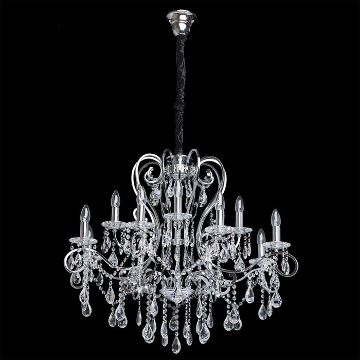 Люстра подвесная "Сюзанна" 12x40W E14 хром 88x88x165см