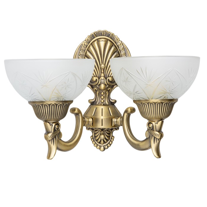 Бра "Афродита" 2x60W Е27 античная бронза 23x37x18см