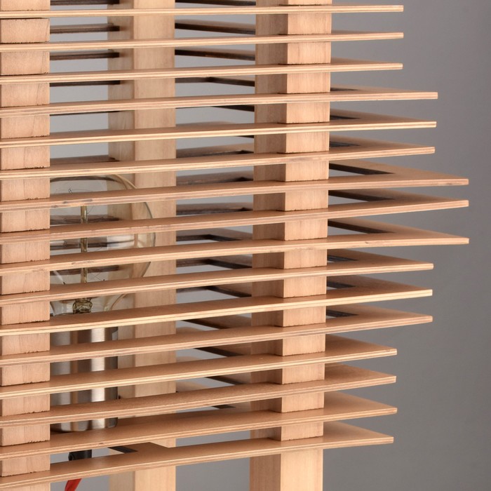 Настольная лампа "Борнео" 1x40W E27 ясень 39x21x51см