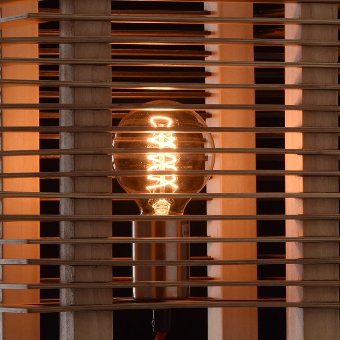 Настольная лампа "Борнео" 1x40W E27 ясень 39x21x51см