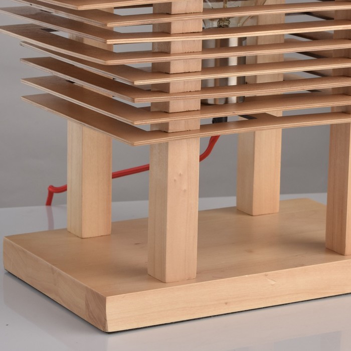 Настольная лампа "Борнео" 1x40W E27 ясень 39x21x51см