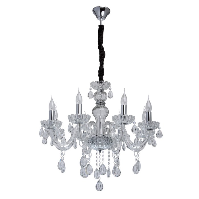 Люстра "Каролина" 8x40W E14 хром 70x70x165см