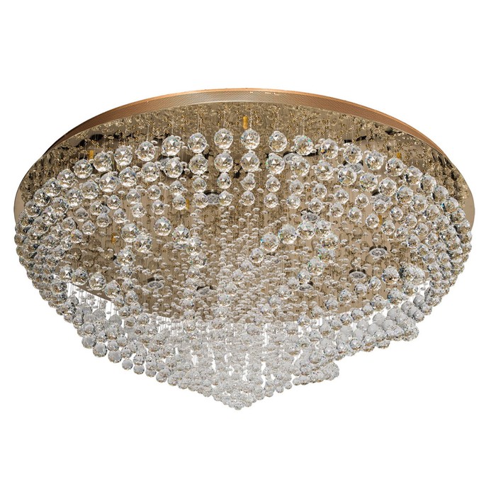 Люстра потолочная "Бриз" 16x3W LED+GU10 золото 120x120x56см