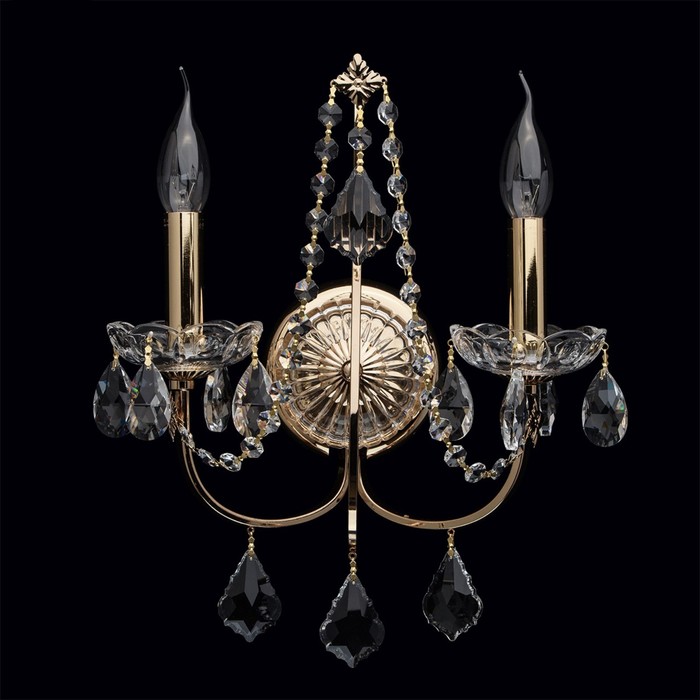 Бра "Каролина" 2x60W E14 золото 38x30x15см