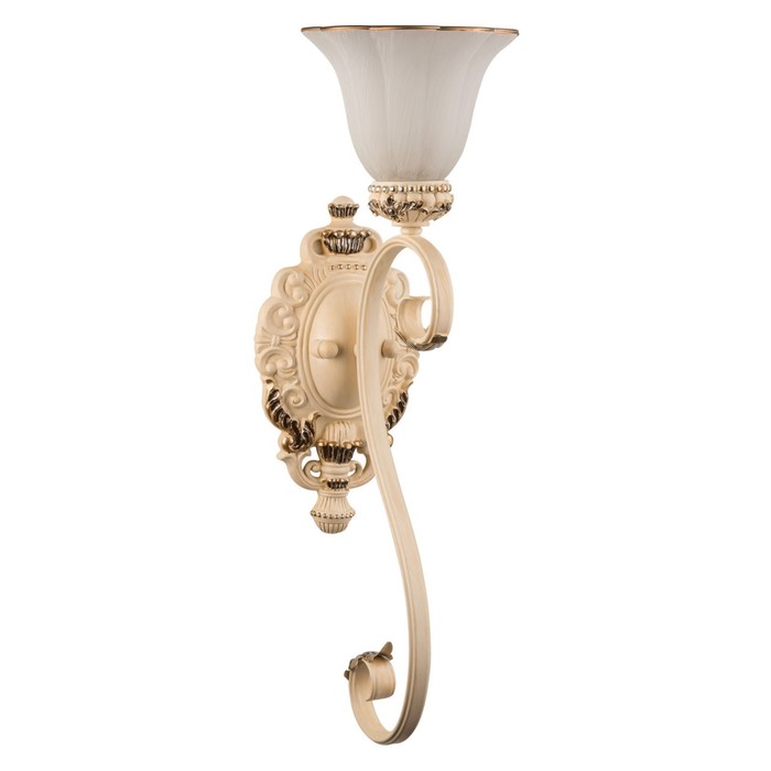 Бра "Версаче" 1x60W E27 молочный 60x17x22см