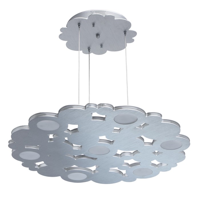 Люстра подвесная "Платлинг" 7x9W LED серебро 59x59x163см