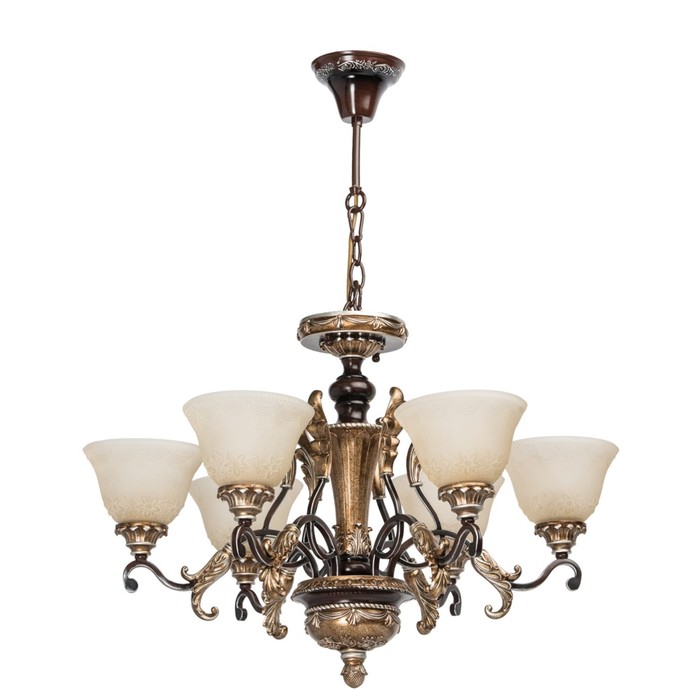 Люстра подвесная "Версаче" 6x60W E27 кофейный 75x75x370см