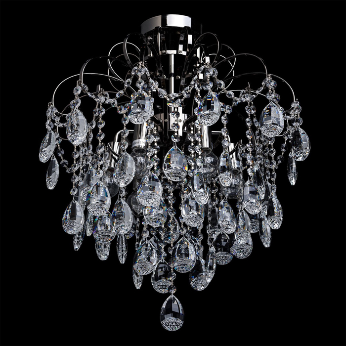 Люстра потолочная "Бриз" 6x60W E14 никель 50x50x57см