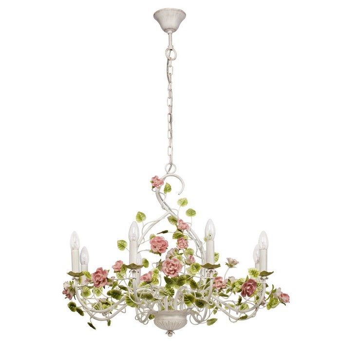 Люстра подвесная "Букет" 8x40W E14 белый 86x86x185см