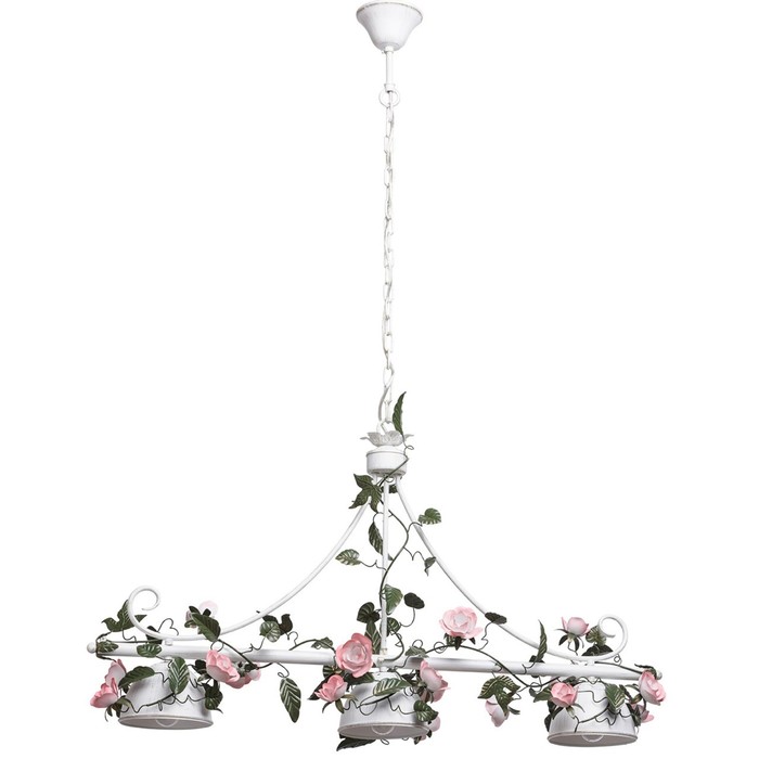 Светильник "Букет" 3x40Вт E27 молочный, желтый 100x25x190см