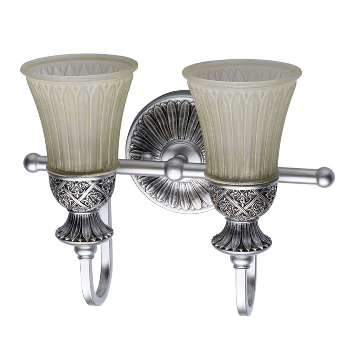 Бра "Версаче" 2x60W Е27 серебро 30x38x22см