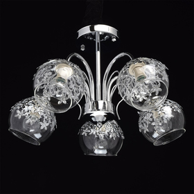 

Люстра потолочная "Вита" 5x60W E14 хром 52x52x28см