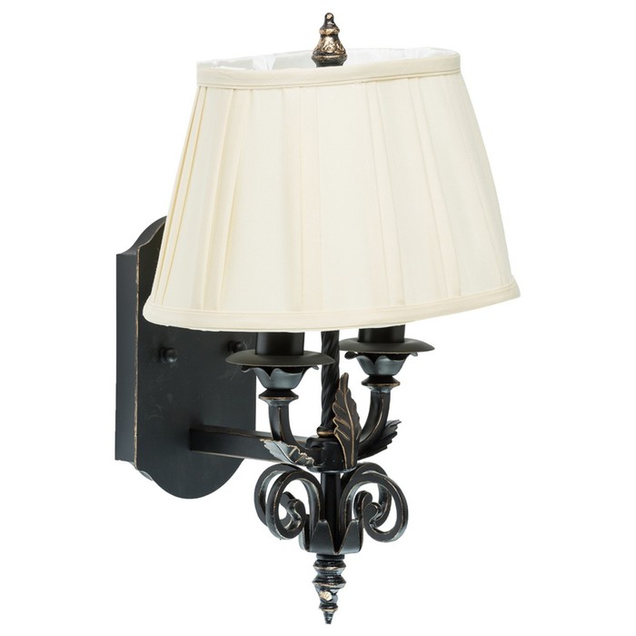 Бра "Виктория" 2x60W E14 чёрный 25x21x36см