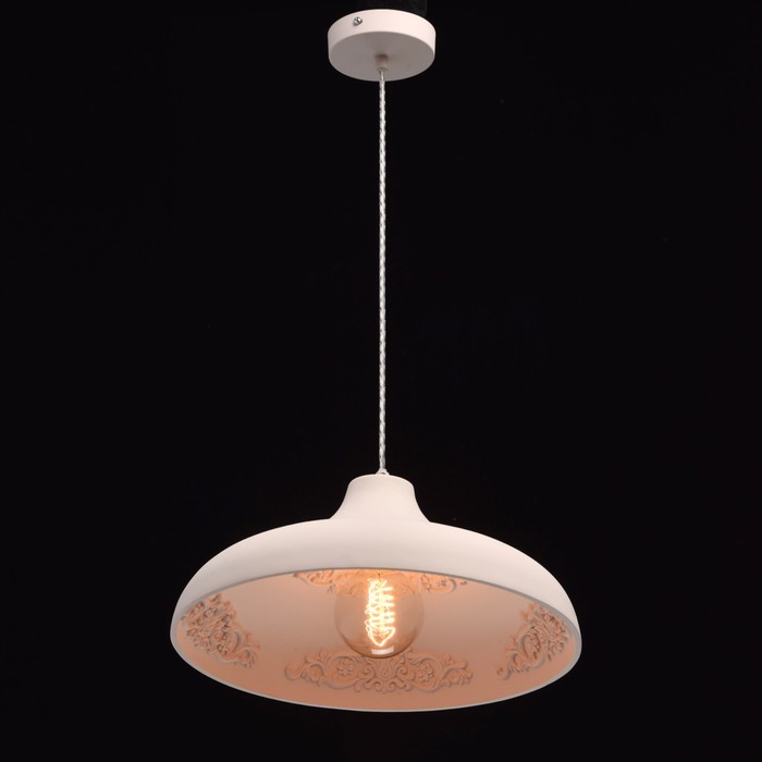 Люстра подвес "Штайнберг" 1x40W E27 бежевого 36x36x120см