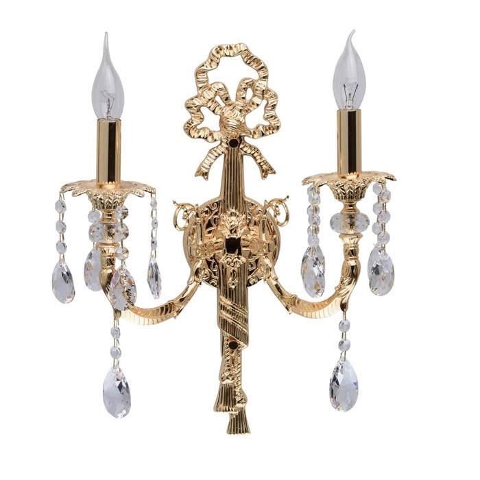 Бра "Габриэль" 2x40W Е14 латунь 46x34,5x17см