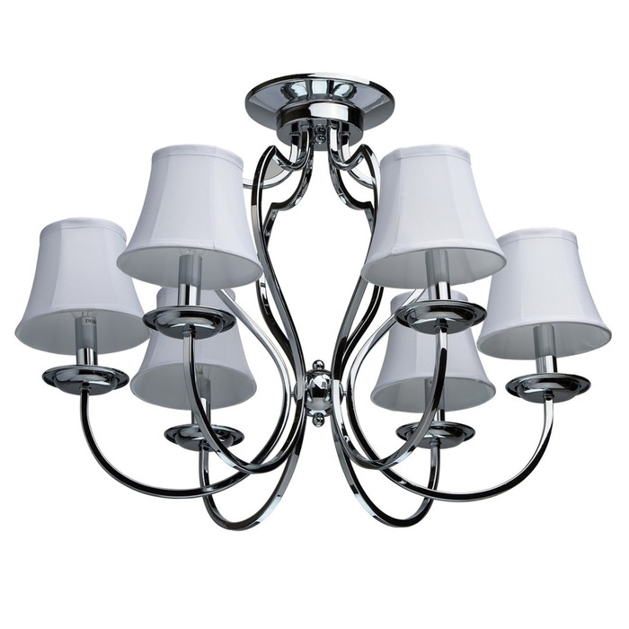 Люстра потолочная "Вега" 6x60W E14 хром 62x62x50см