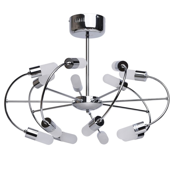 Люстра потолочная "Вега" 14x3W LED хром 64x64x46см