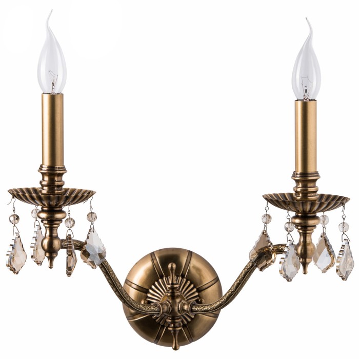 Бра "Габриэль" 2x60W E14 бронза 30x40x22см