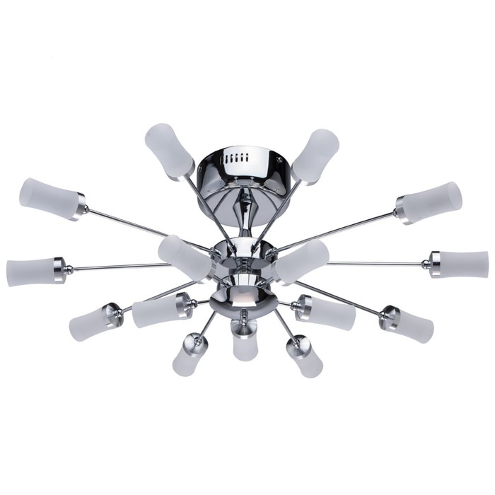 Люстра потолочная "Вега" 15x3W LED хром 72x72x26см