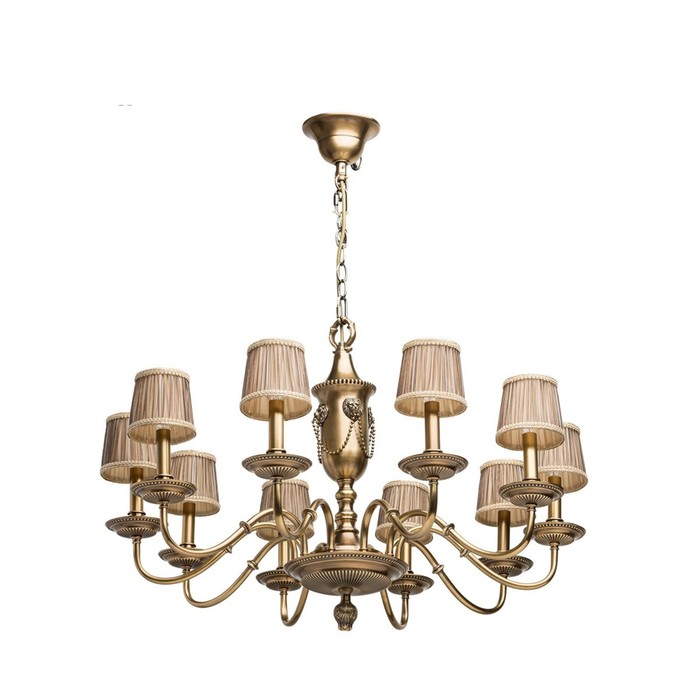 Люстра подвесная "Габриэль" 10x40W E14 бронза 90x90x245см