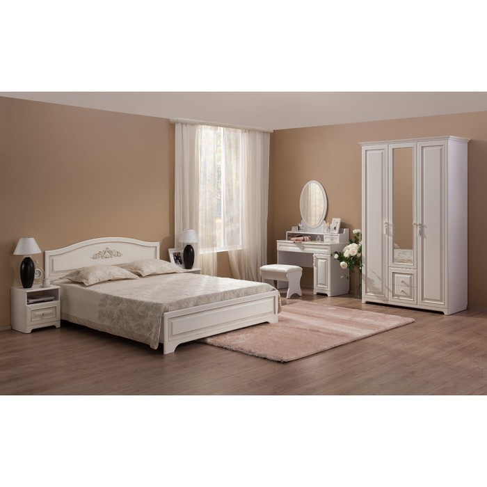 Кровать 1.6 Белла с основанием, 1664х2042х934 Белый/джелато софт