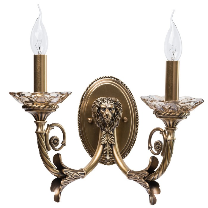 Бра "Габриэль" 2x40W E14 латунь 27x37x24см