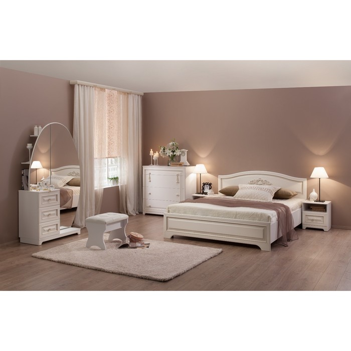 Тумба прикроватная Белла 404х364х455 Белый/джелато софт