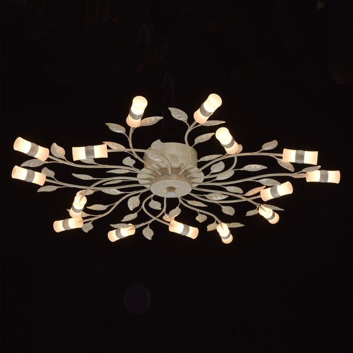 

Люстра потолочная "Верона" 45W LED белый, золотой 80x80x11см