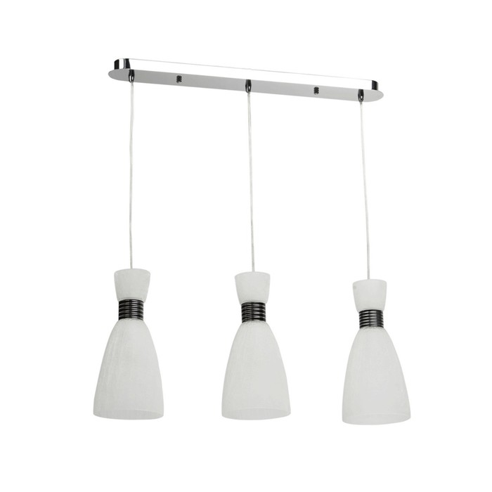 Люстра подвес "Лоск" 3x60W E14 хром 60x14x128см