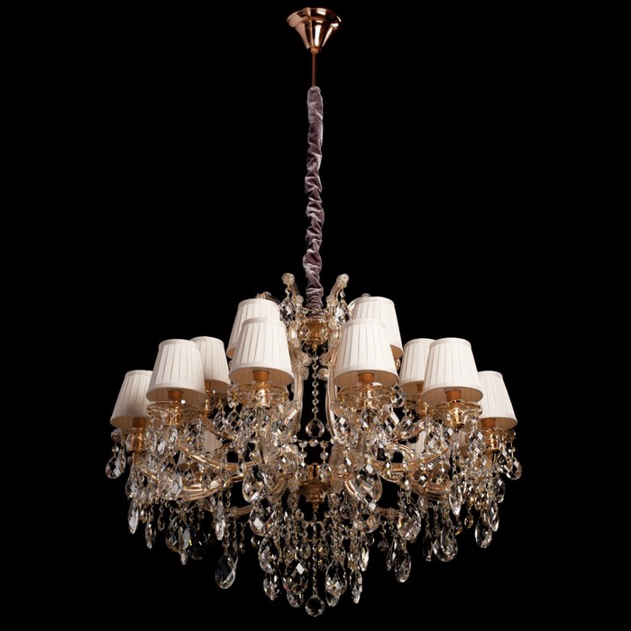 Люстра подвесная "Даниэль" 18x60W E14 золото 90x90x245см