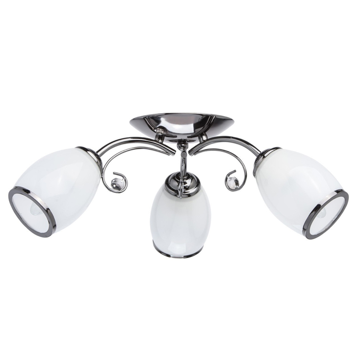 Люстра потолочная "Грация" 3x60W E27 никель 50x50x18см