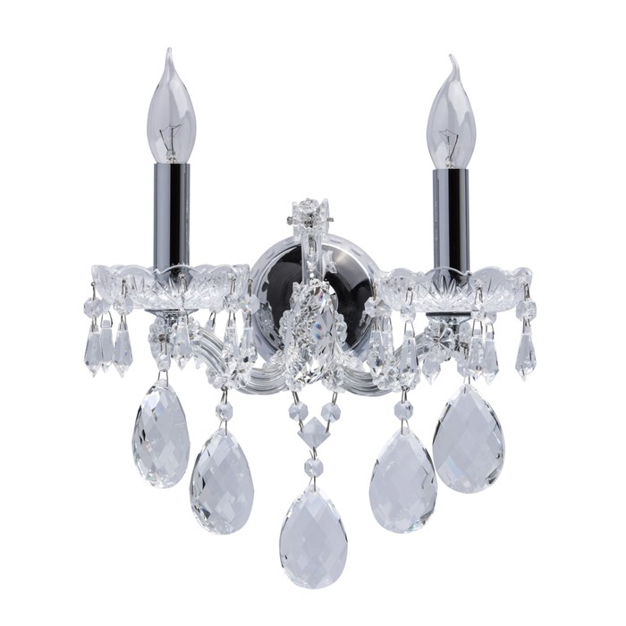 Бра "Даниэль" 2x40W E14 хром 30x30x23см