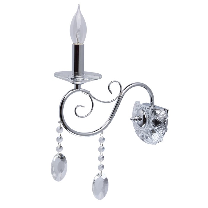 Бра "Адель" 1x40W E14 хром 34x12x25см