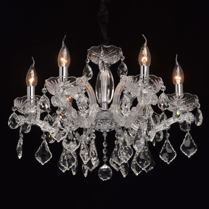 Люстра подвесная "Даниэль" 6x40W E14 хром 56x56x176см