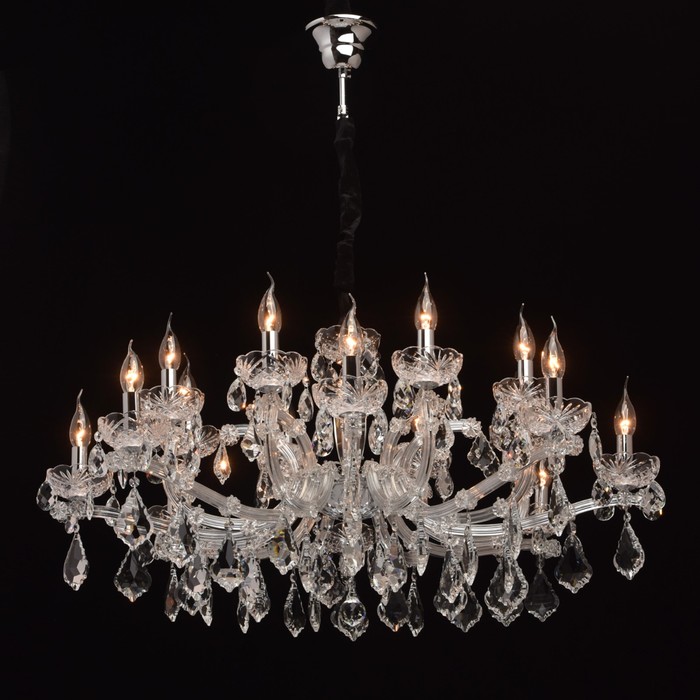 Люстра подвесная "Даниэль" 16x40W E14 хром 95x95x178см