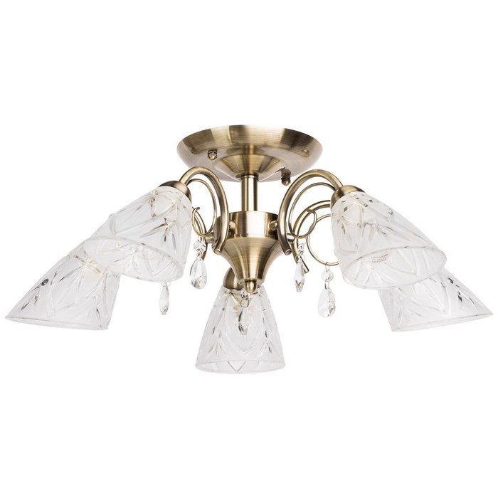 Люстра потолочная "Мечта" 5x60W E14 античная бронза 57x57x23см