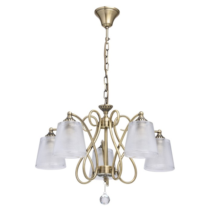 Люстра подвесная "Моника" 5x40W E14 античная бронза 64x64x110см