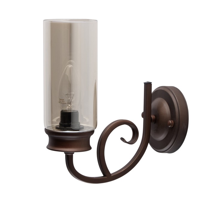 Бра "Замок" 1x60W E14 кофейный 25x11x22см