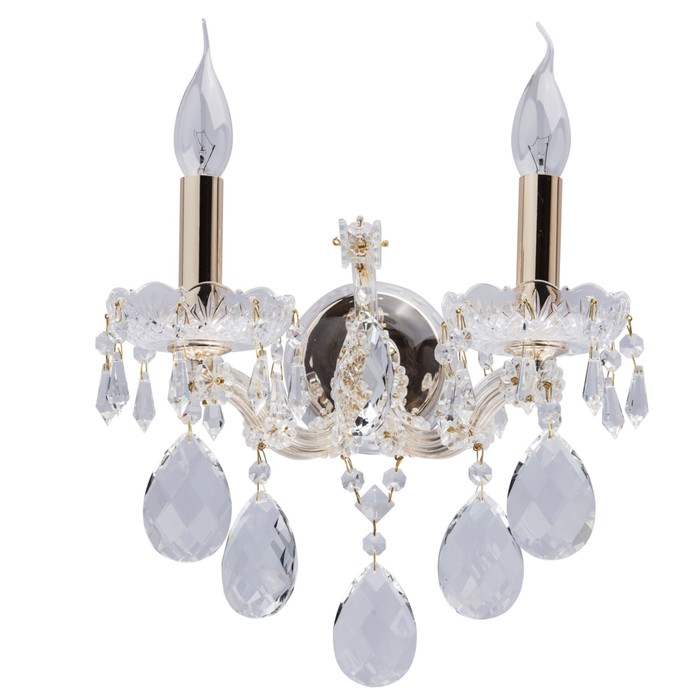 Бра "Даниэль" 2x40W E14 золото 30x30x23см