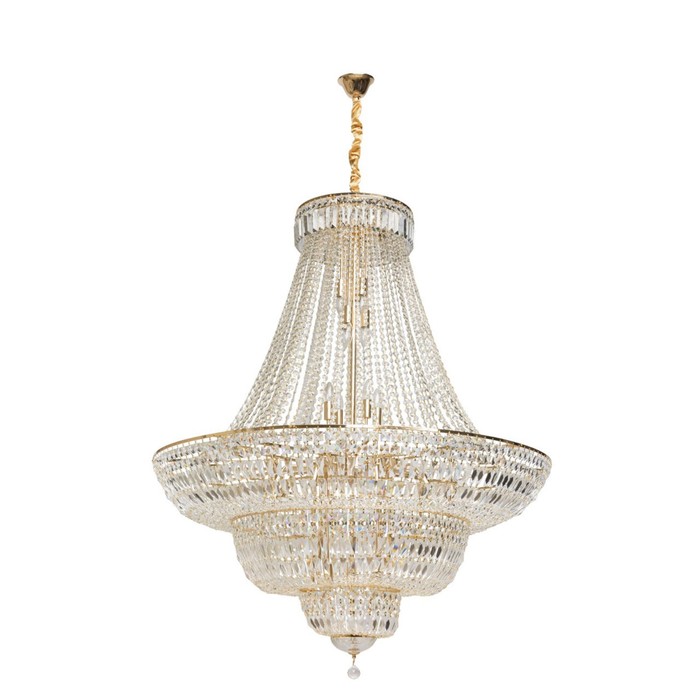 Люстра подвесная "Диана" 36x40W E14 золото 130x130x280см