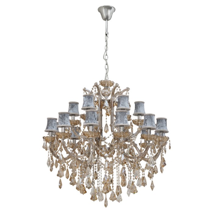 Люстра подвесная "Ивелина" 18x60W E14 хром 100x100x262см