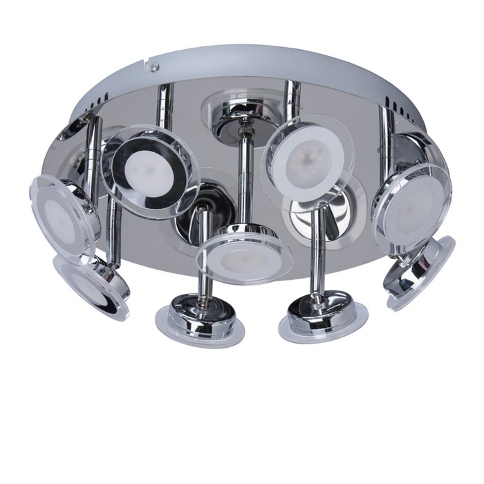 Люстра потолочная "Граффити" 9x5W LED хром 35x35x12см