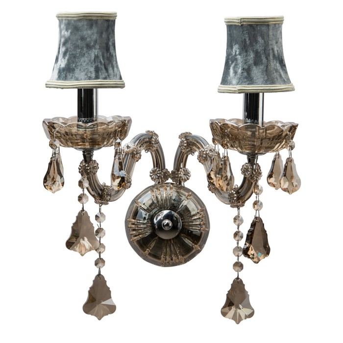 Бра "Ивелина" 2x60W E14 хром 32x35x25см