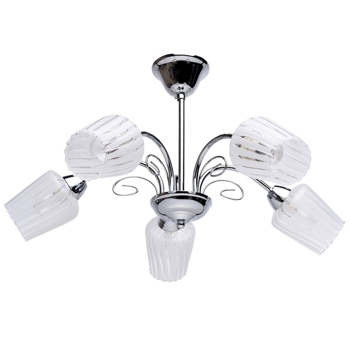 Люстра потолочная "Нежность" 5x60W E14 хром 56x56x30см