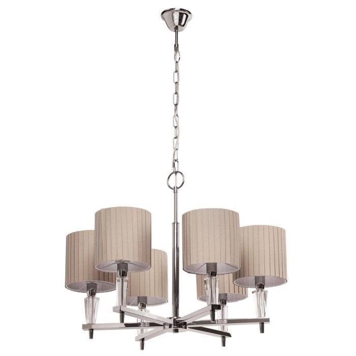 Люстра подвесная "Инесса" 6x40W E14 хром 52x52x267см