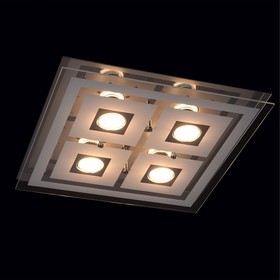 

Люстра потолочная "Граффити" 4x3W GU10 хром 40x40x7см