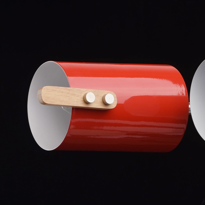 Настольная лампа "Акцент" 1x40W E14 красный 15x15x50см