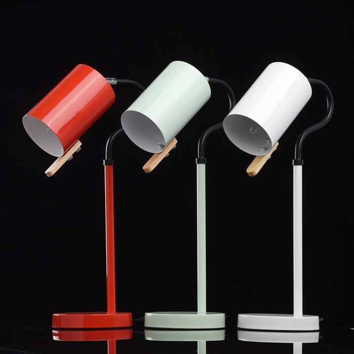 Настольная лампа "Акцент" 1x40W E14 красный 15x15x50см