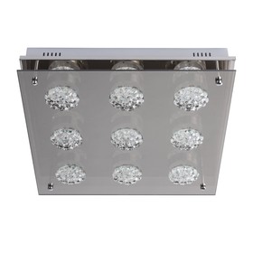 

Люстра потолочная "Граффити" 9x3W LED хром 40x40x8см